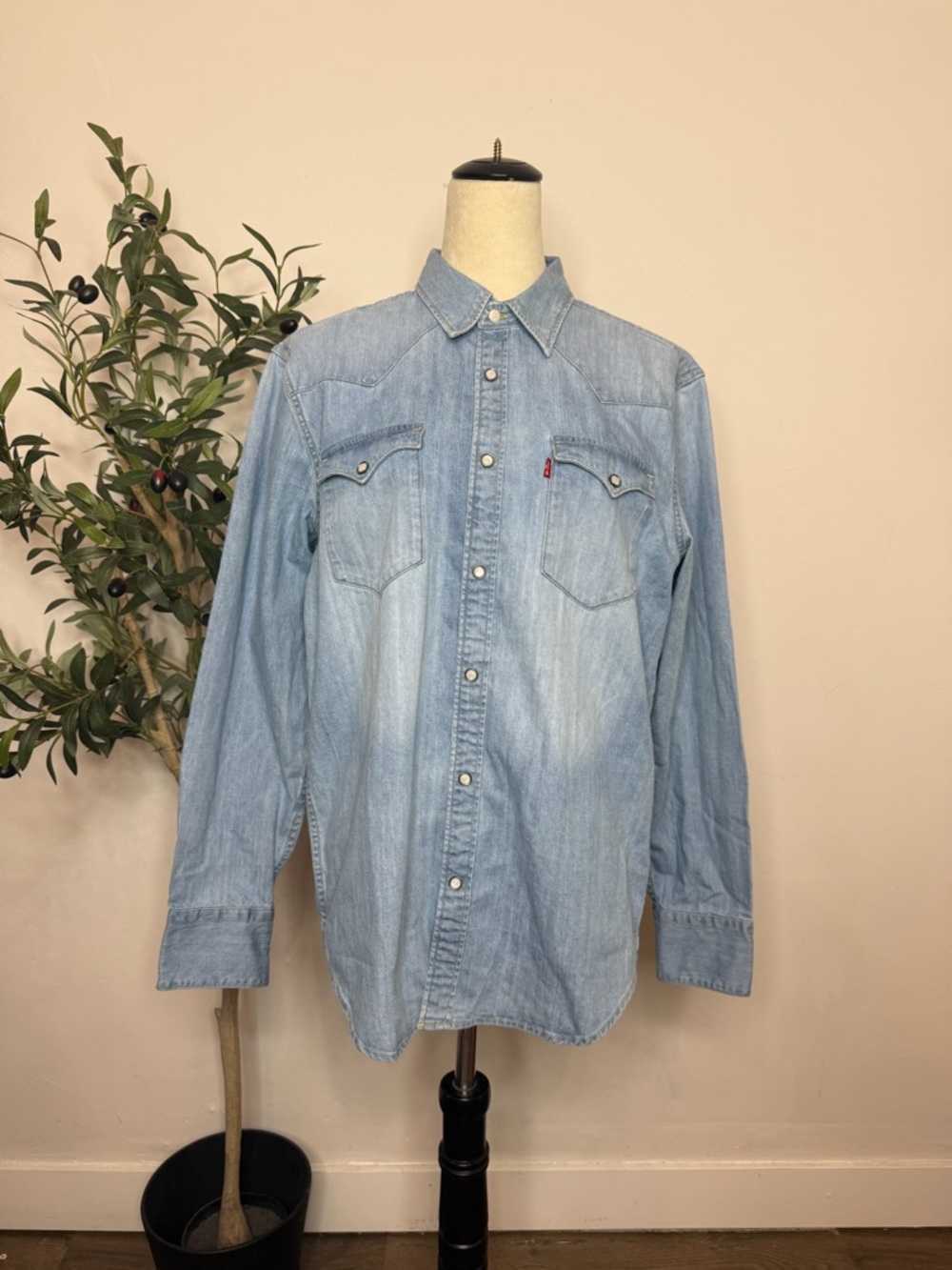 Levi's Light Blue Denim Western Shirt